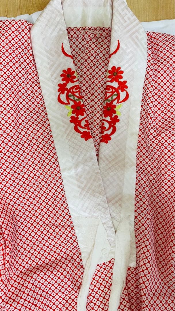 七五三用子供着物 女の子　7歳　正絹　アンティーク着物　130