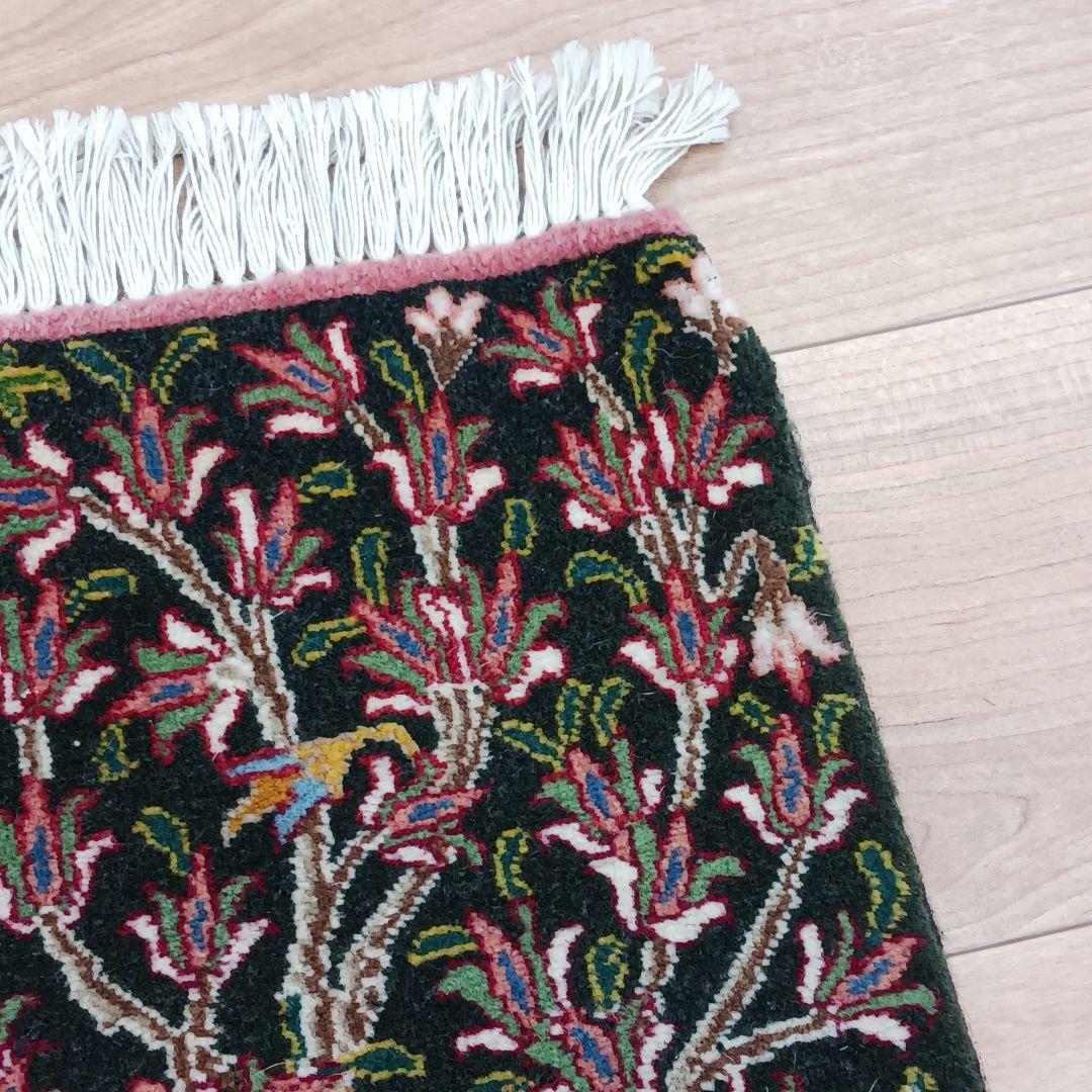 Y3345 ペルシャ絨毯 タブリーズ産 ウール 手織り 生命の樹