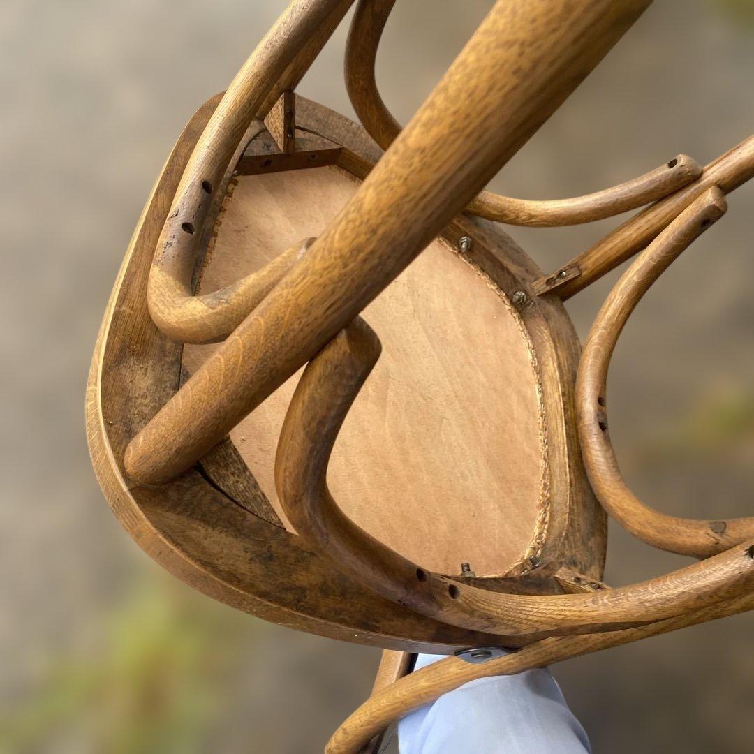 木製クロスバックダイニングチェア　ビンテージ調　クラッシュゲート