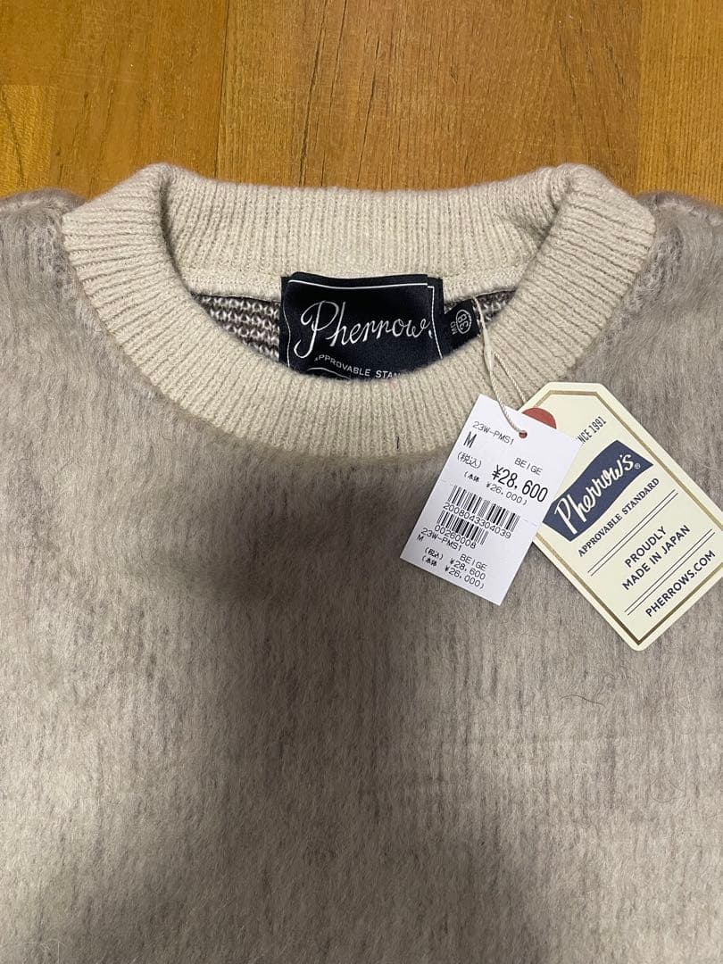 Pherrow's フェローズ　モヘア混セーター M（38）サイズ　未使用