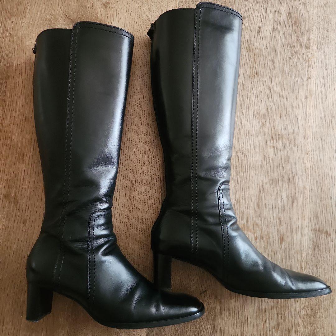 BALLY　バリー　黒　ロングブーツ　39　イタリア製　箱　保存袋　ファスナー開