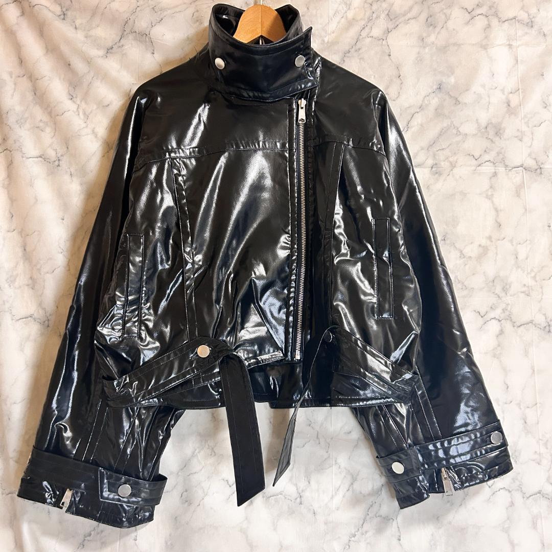 STUDIOUS ステュディオス パテント バイカージャケット