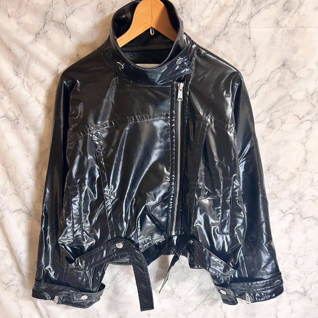 STUDIOUS ステュディオス パテント バイカージャケット