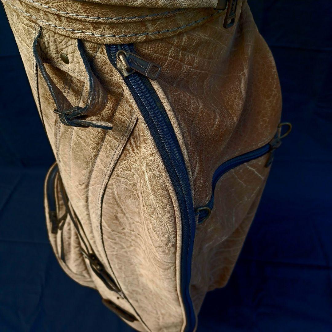 kasco キャスコ 総 象 革 エレファント キャディバッグ ゴルフ バッグ