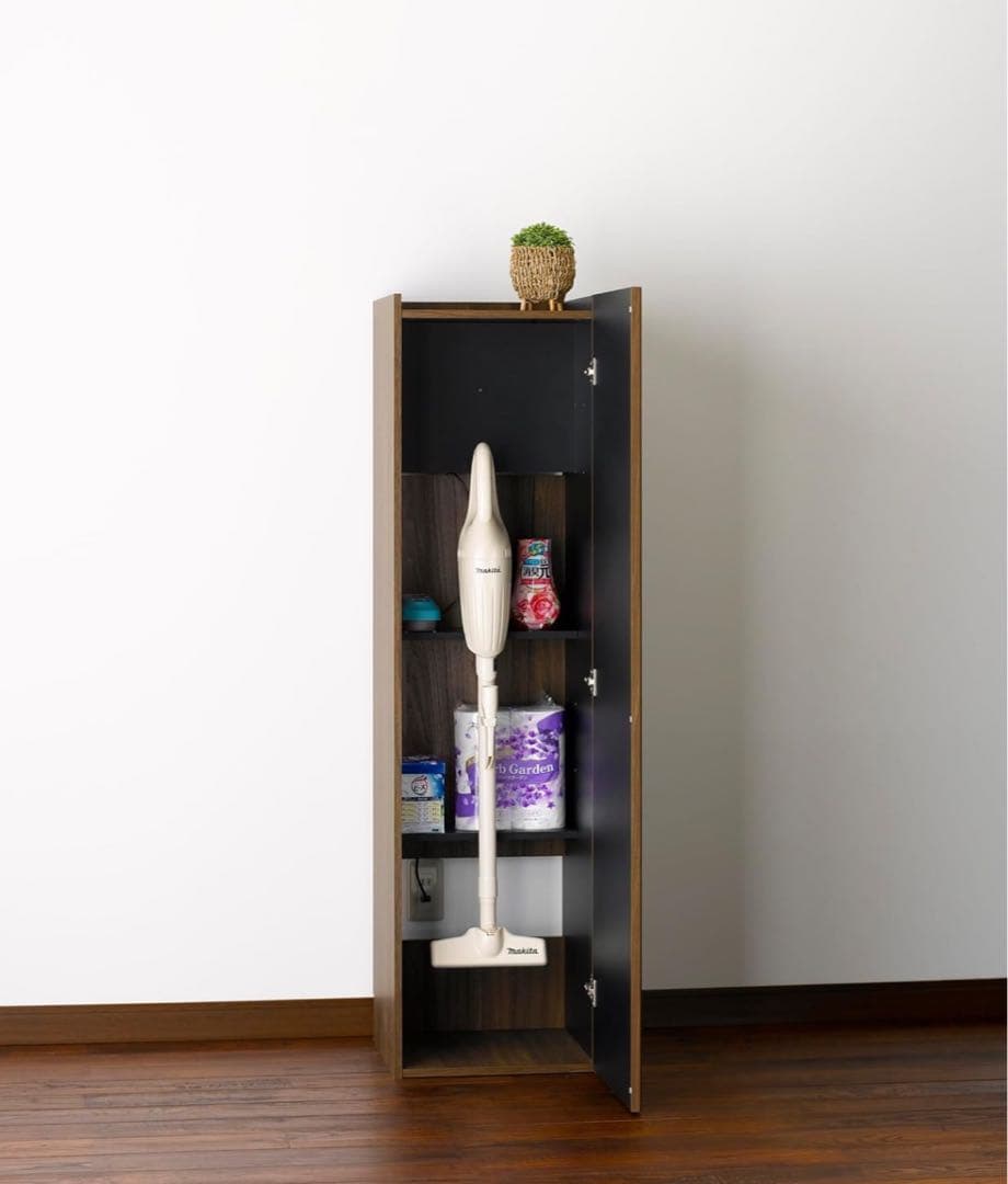 LFM‑1440ST‑DB 掃除機収納庫　クリーナーストレージ　ダークブラウン