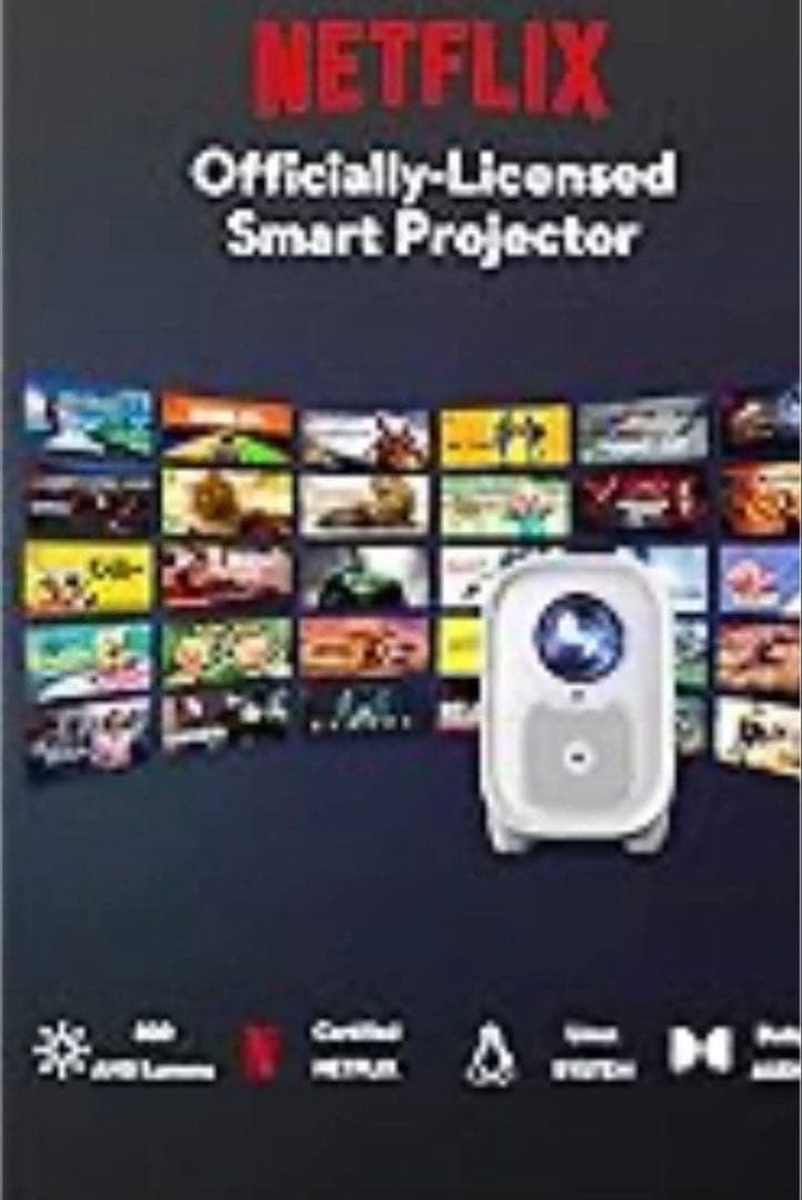 Netflix対応 超小型プロジェクター COI ブラック 高画質 コンパクト