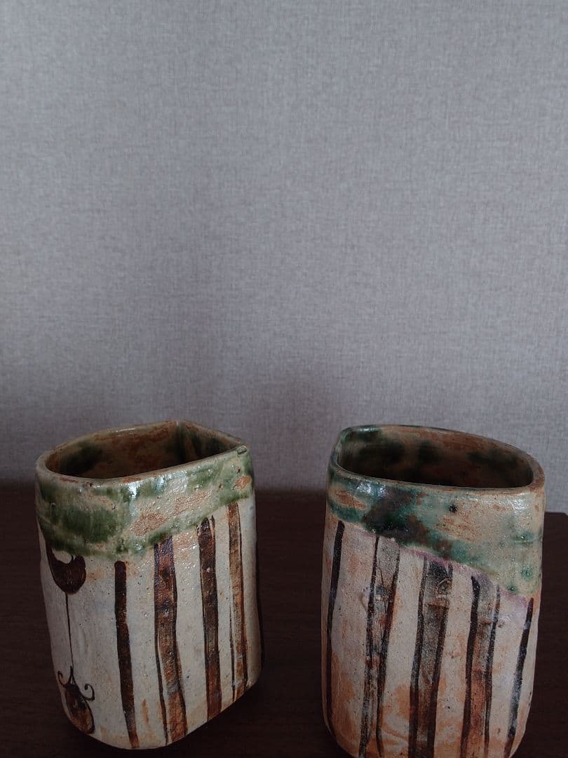 織部焼き灰器2個