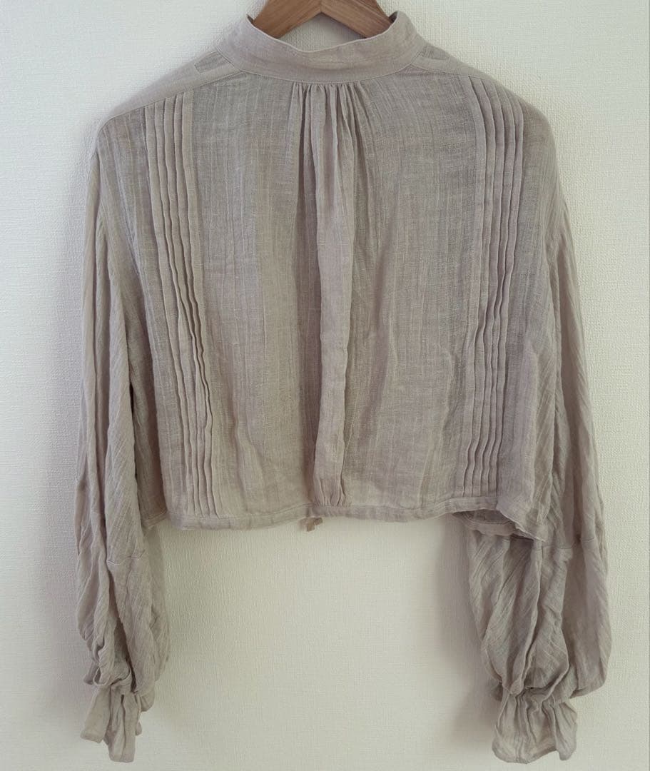 2025aw suzuki takayuki ピンタックボレロ ブラウン