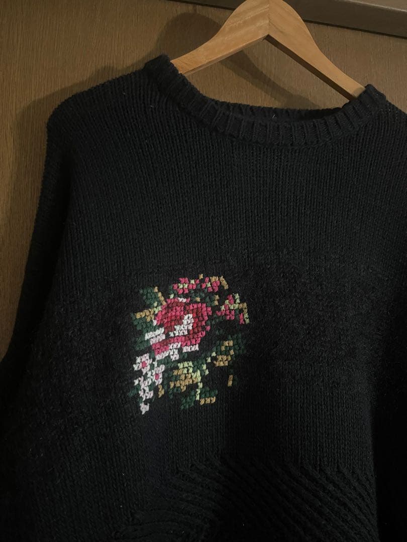 DAIRIKU 21AW Flower Knit 花柄刺繍モヘアニット