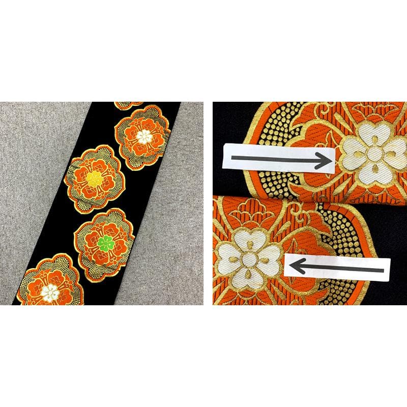 507ag50□七五三 七歳 女児 着物&袋帯 金彩 鴛鴦 鬱金色□美品