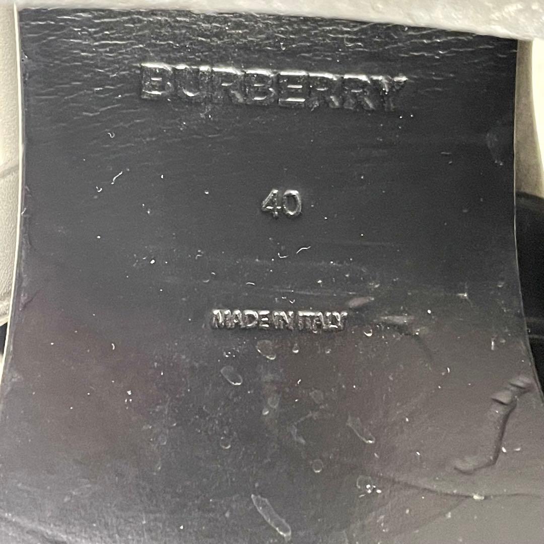 現行モデル BURBERRY バーバリー チェック＆レザー ヒールブーツ