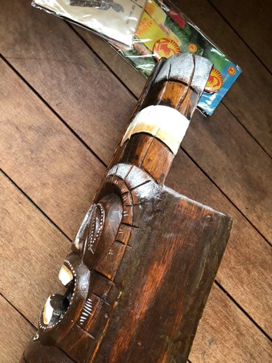 ハワイ　ハワイアン　ティキ　木彫り　オブジェ　置物　アロハ