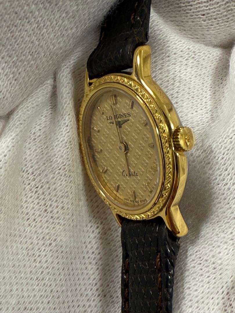 LONGINES アナログ時計 ゴールド/ブラウン 美品！