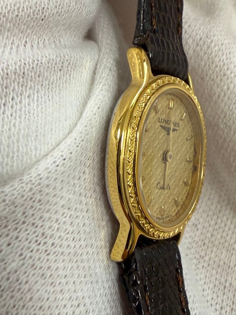 LONGINES アナログ時計 ゴールド/ブラウン 美品！