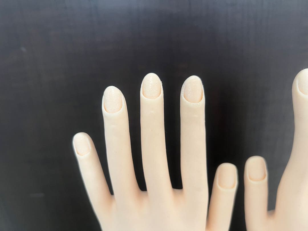 ネイルアート用モデルハンド2本セットとチップ