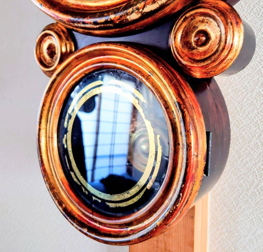 〈完動・美品〉E.INGRAHAM　金箔本四ツ丸達磨ゼンマイ振り子時計