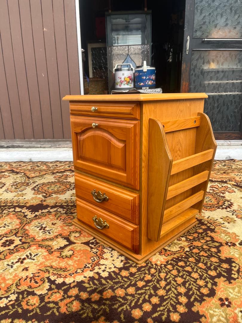 サイドテーブル サイドチェスト ベッドサイドテーブル インテリア 木製