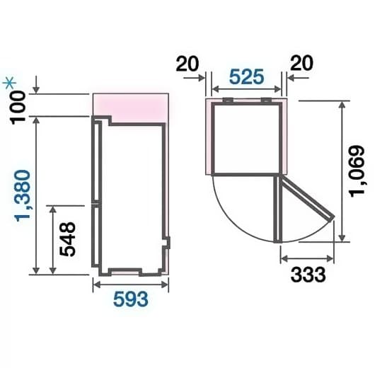 AQUA 冷凍冷蔵庫 AQR-20K 2021年製 201L【たのメル便】
