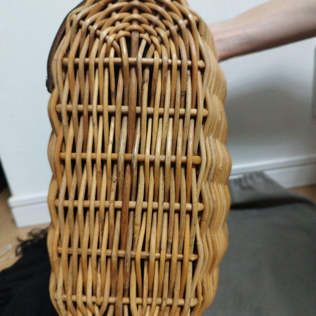 Hib☆Y☆エバゴス　かごバッグ　ブラック　リネン被せ