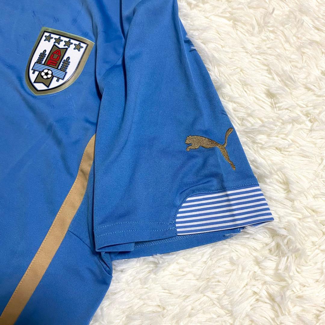 ウルグアイ代表　ユニフォーム　ゲームシャツ　刺繍　プーマ　ホーム　水色　L