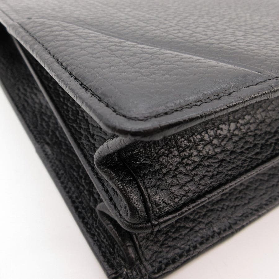美品 ダレスバッグ ビジネスバッグ レザー 黒 ブラック 30-25111308