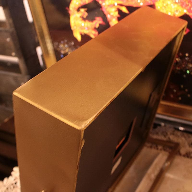 ゴールド ギアクロック 置き時計 ヴィンテージ風 スクエア 143-171