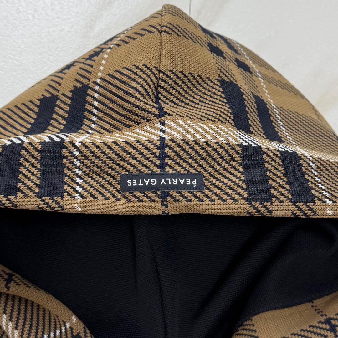 極美品✨ パーリーゲイツ フルジップパーカー チェック PG ロゴ