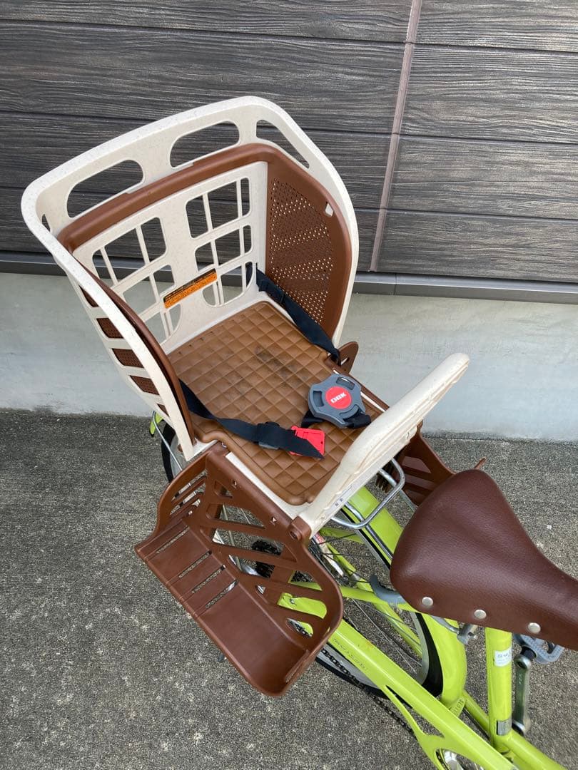 ママチャリ 26インチ ライムグリーン チャイルドシート付き 新潟県 引取