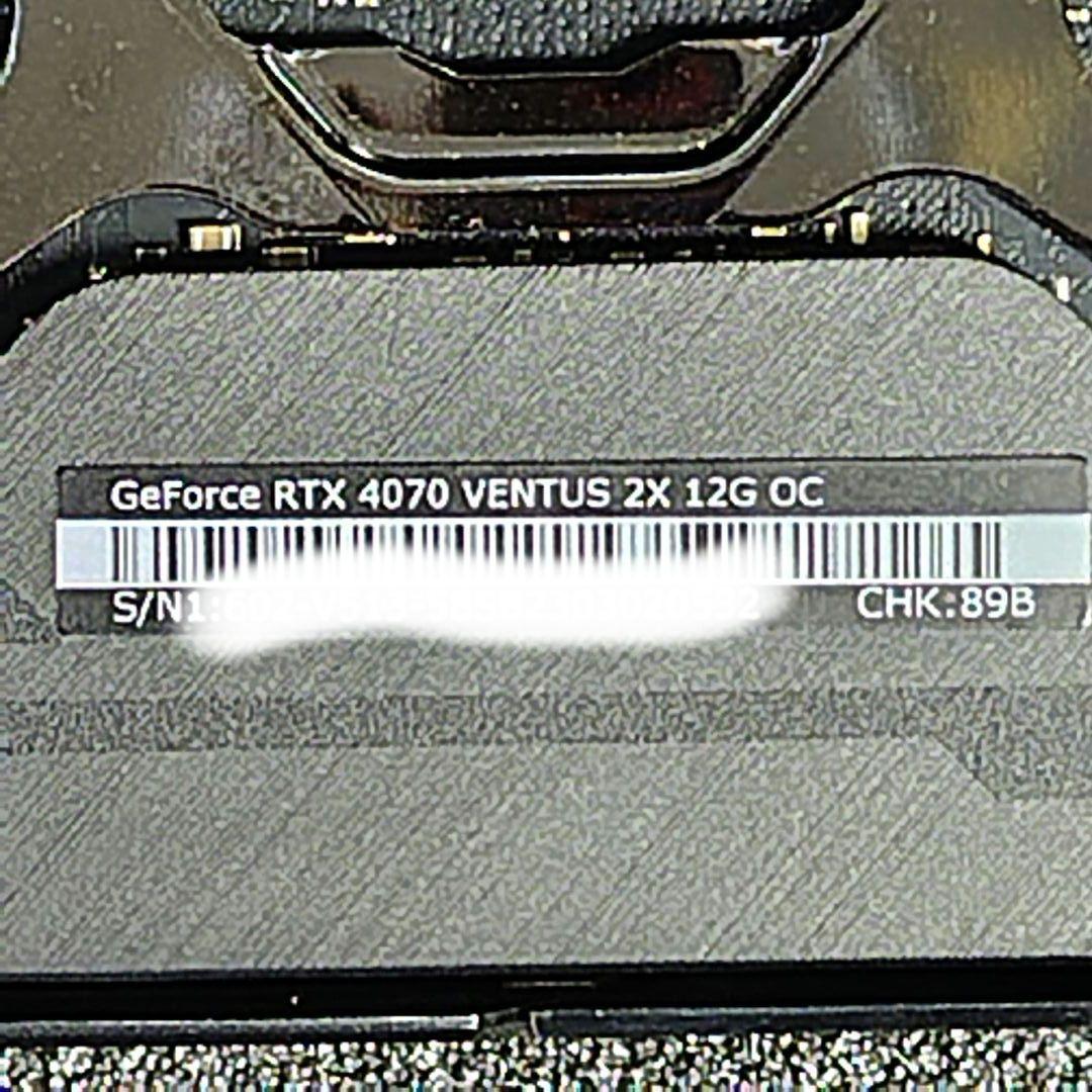 GeForce RTX 4070 VENTUS 2X 12G OC(正常動作品)