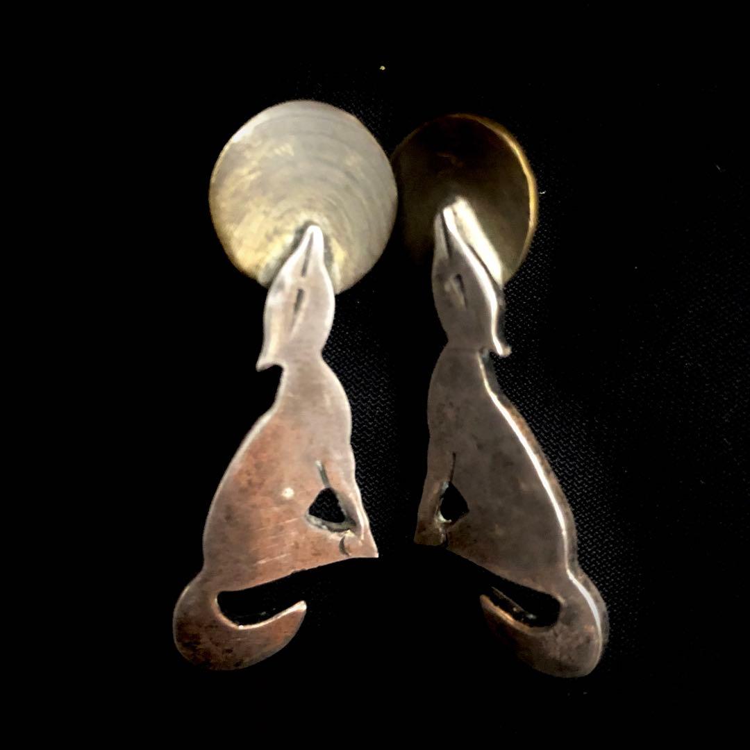 アクセサリー Howling Wolf Stud Earrings 925 silver