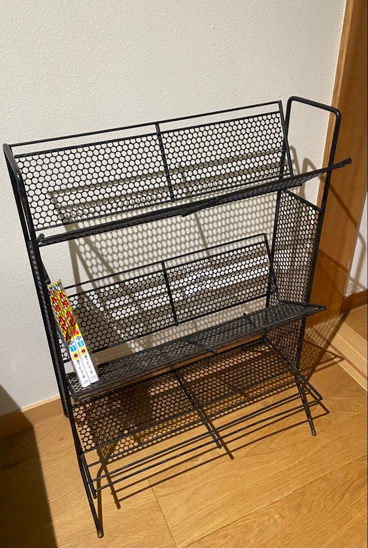 50年代　60年代 ミッドセンチュリー　マガジンシェルフ　アイアン棚