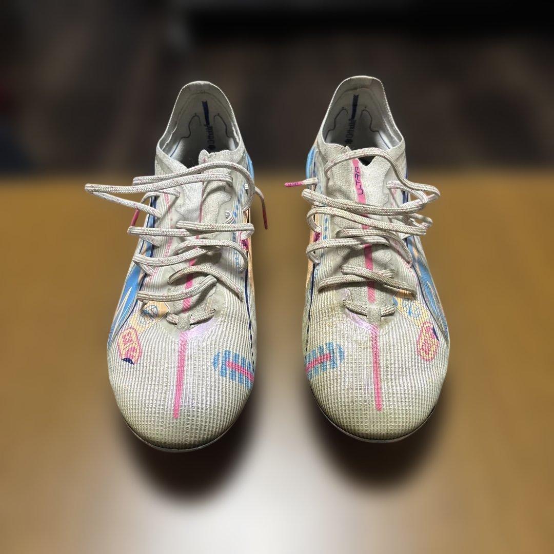 Diadora サッカーシューズ スパイク ホワイト/マルチカラー　26.5cm