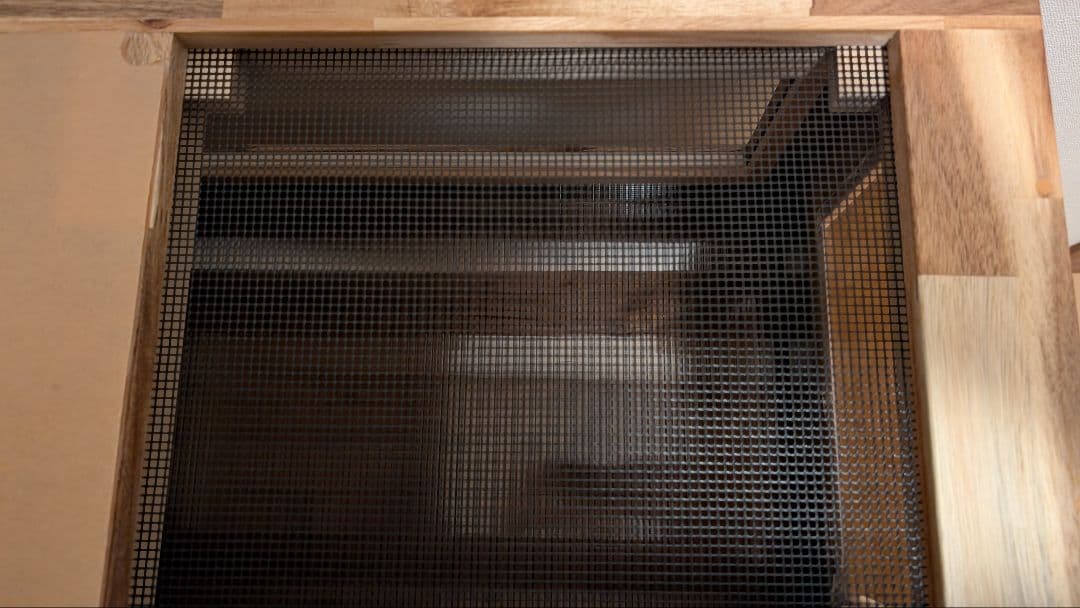 アカシア集成材15ミリ幅90縦45奥行45蜜蝋オイル仕上げ