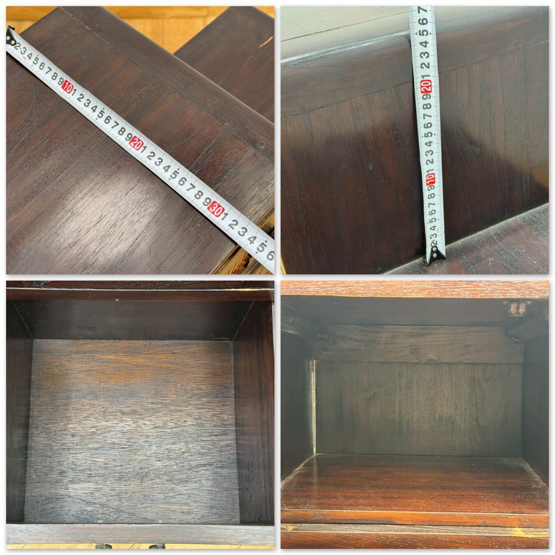 T1492☆階段箪笥　アジアン家具　和箪笥　時代箪笥　組子細工　木製　和家具