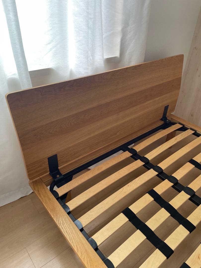 無印良品 ベッドフレーム ダブル ヘッドボード付