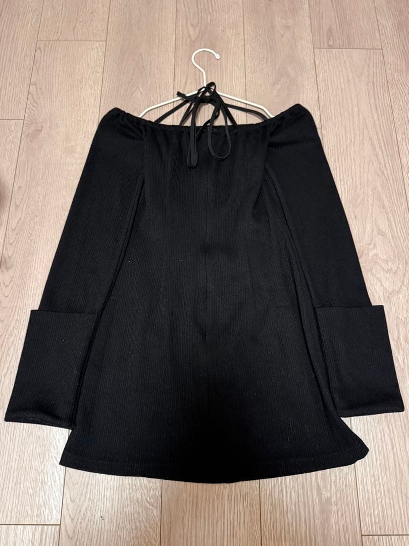 ワンピース m me eme 2way feather mini one piece