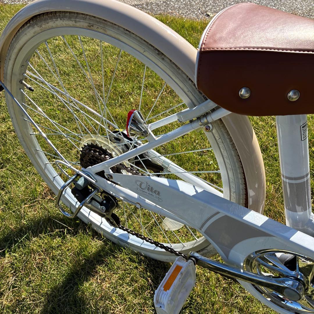 【専用】【手渡し限定】子供用自転車 ホワイト フロントバスケット付き 24インチ