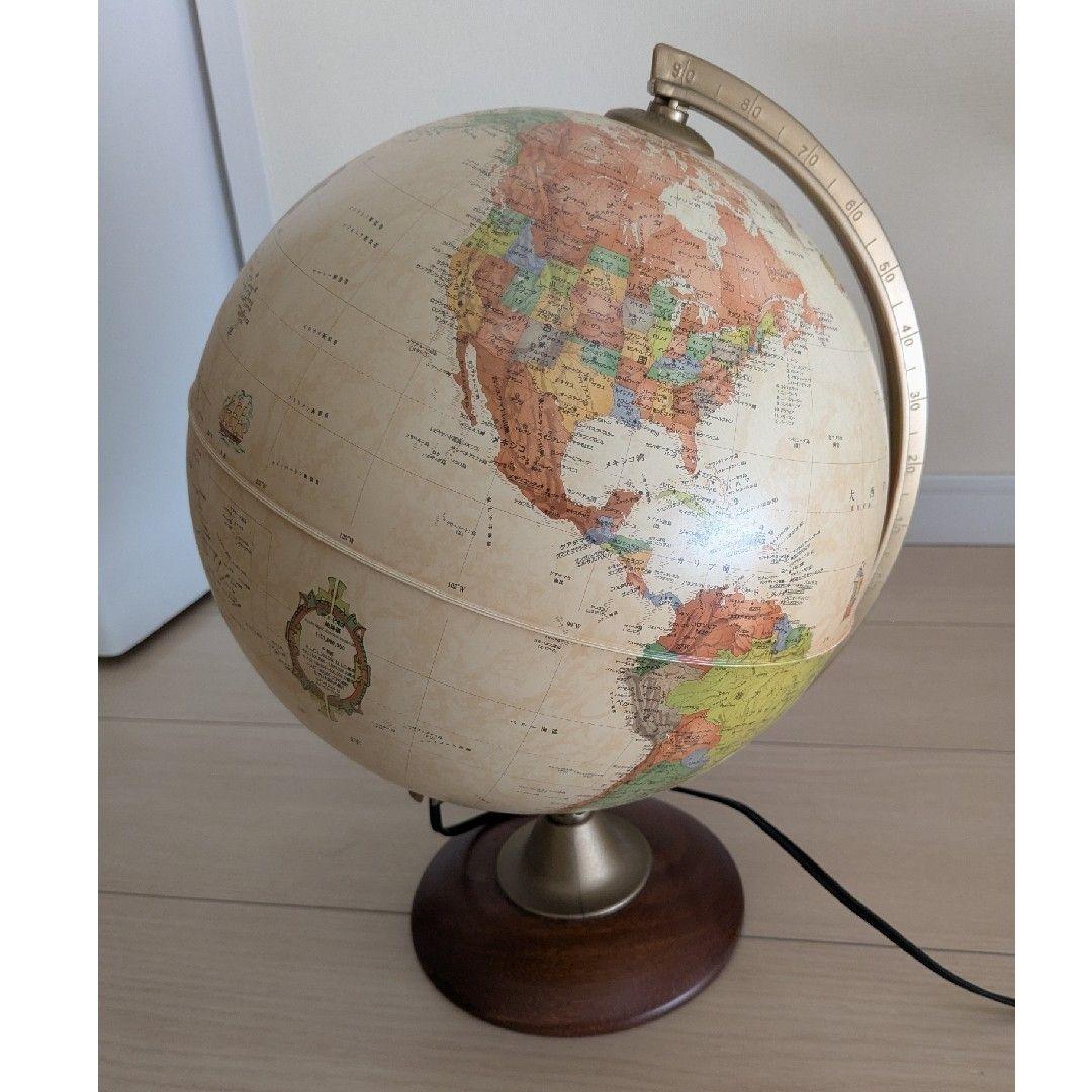 照明付き地球儀 1:51,000,000