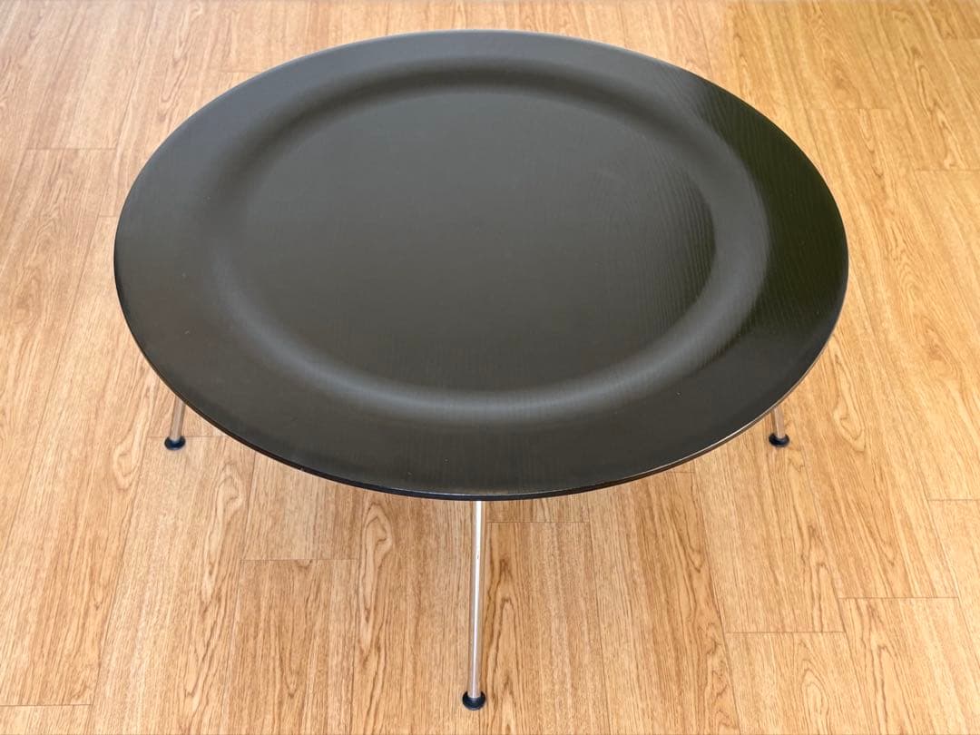 【名作】イームズ プライウッドコーヒーテーブル メタルベース CTM エボニー