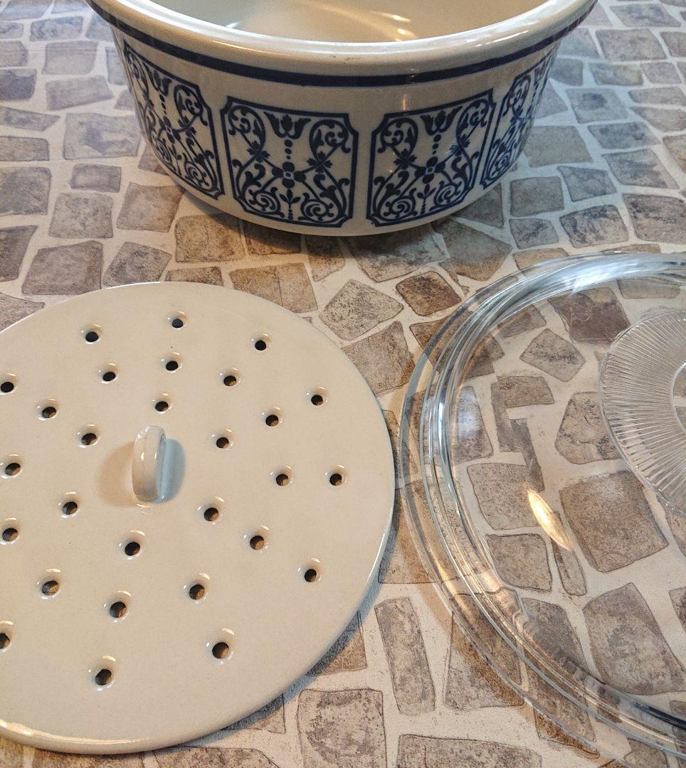 陶器の蒸し器～アラベスク柄