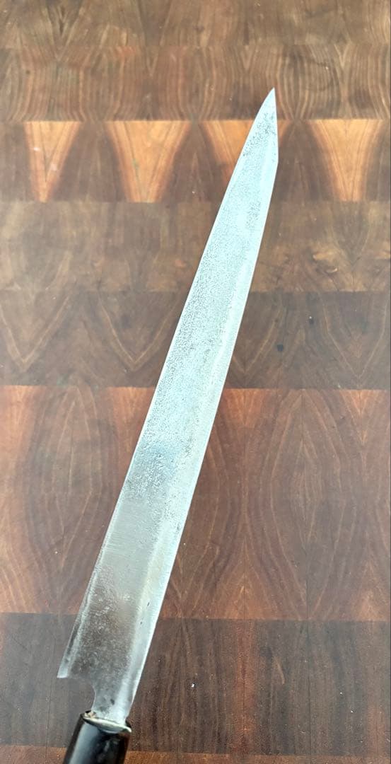 正本　切付　柳刃　7寸　210mm 包丁　白鋼　和包丁　刺身　水牛柄　研ぎ済