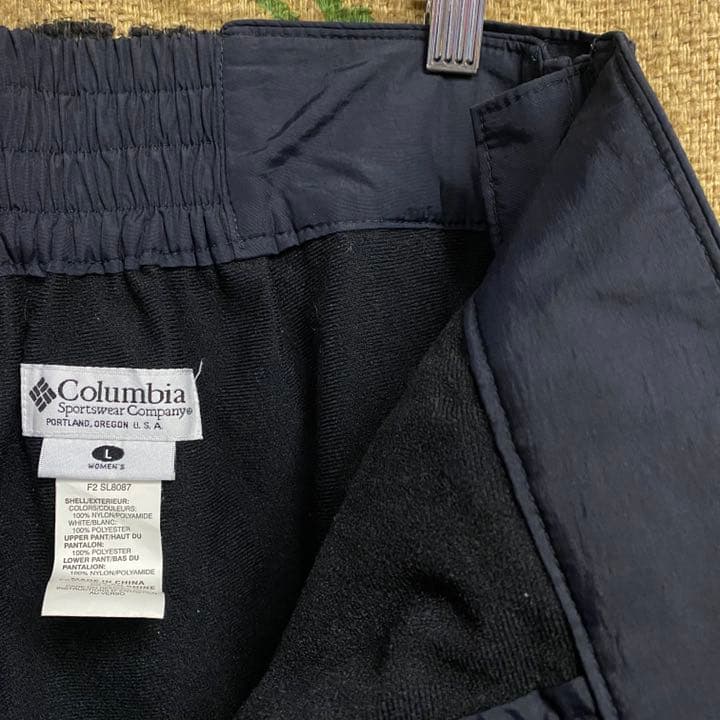 【美品】コロンビア ナイロンパンツ ボード スキーウェア Lサイズ 黒