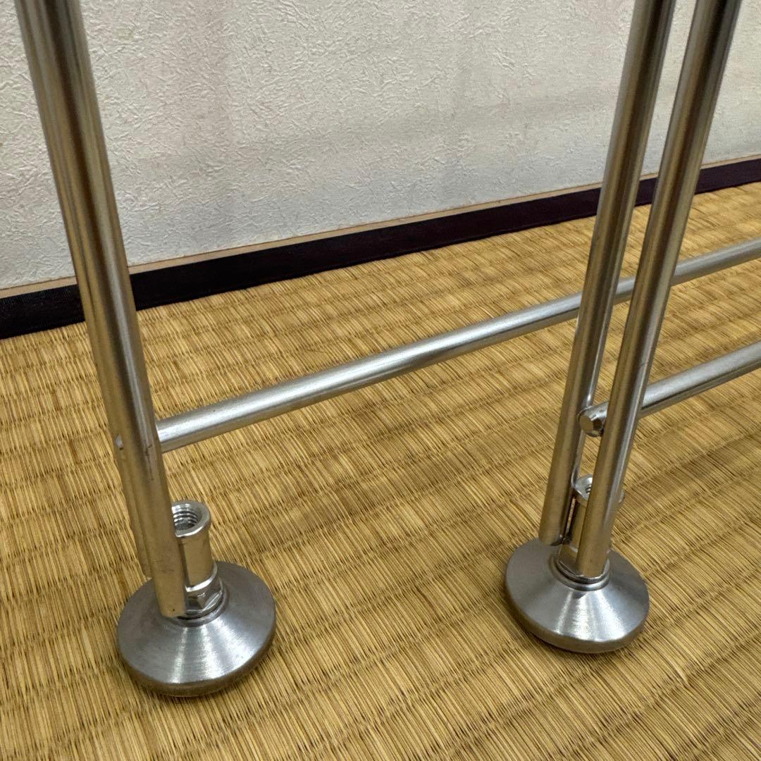 無印良品　ステンレスユニットシェルフ 追加用帆立大4本とクロスバー4セット