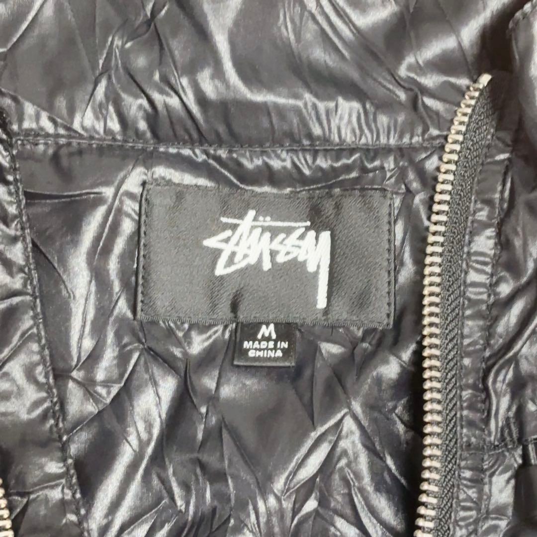 Stussy シェルジャケット ブラック シワ加工