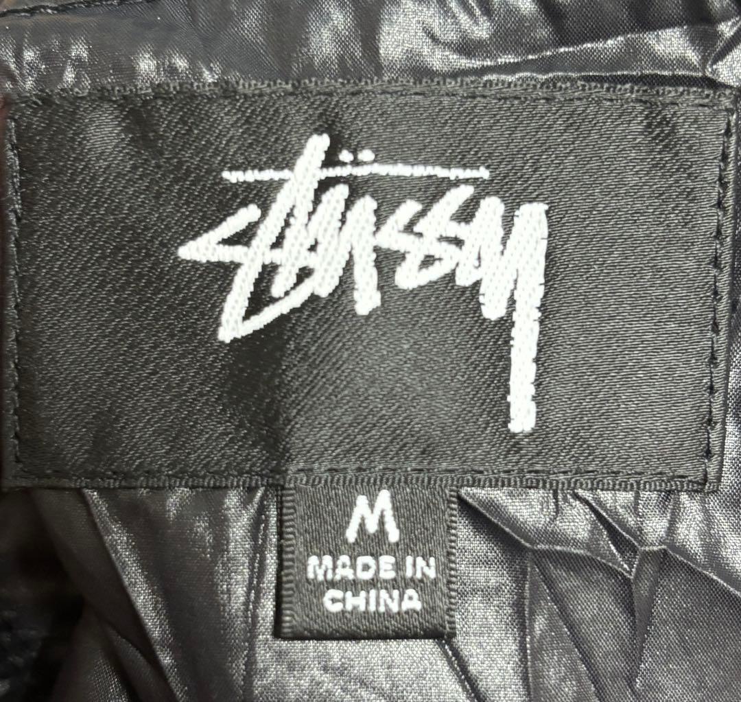 Stussy シェルジャケット ブラック シワ加工