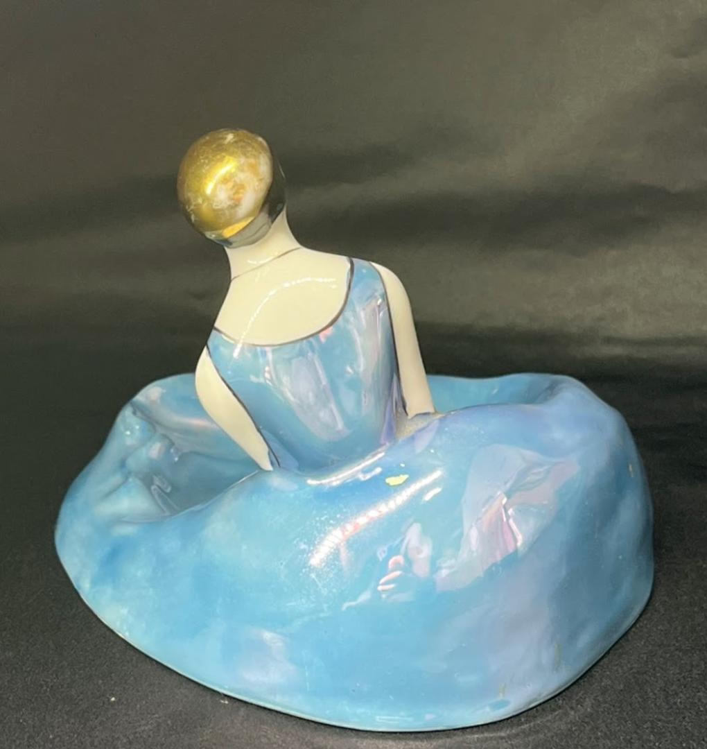 オールドノリタケ デコレディ ラスター彩 小物入れ 灰皿 アールデコ 婦人