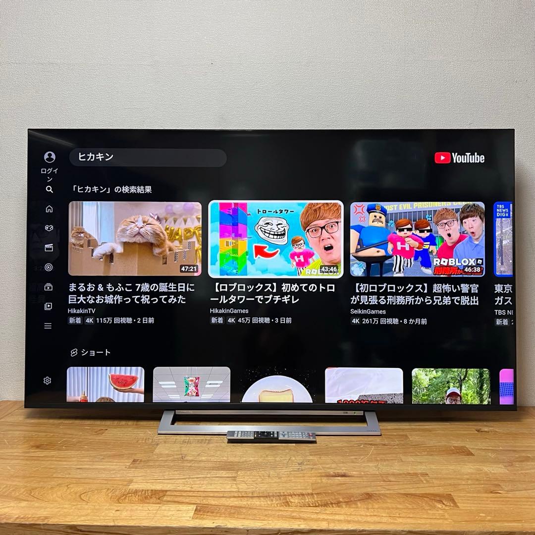 東芝 65V型 4Kチューナー内蔵 液晶テレビ レグザ 65M540X W録画○