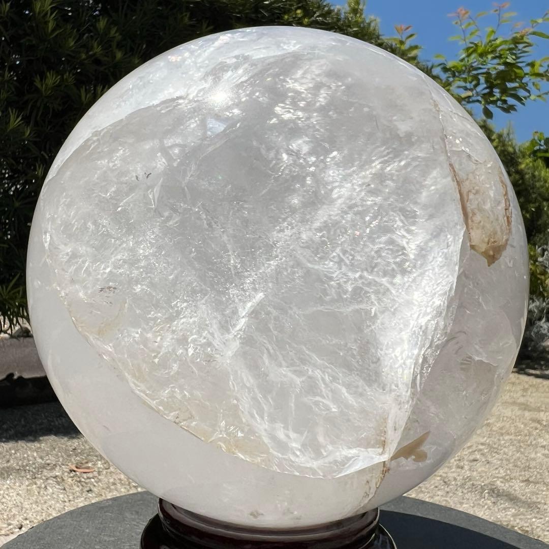 ✳️存在際立つ美麗超大玉‼️✨レインボー ヒマラヤ水晶 丸玉 天然石 原石 置物