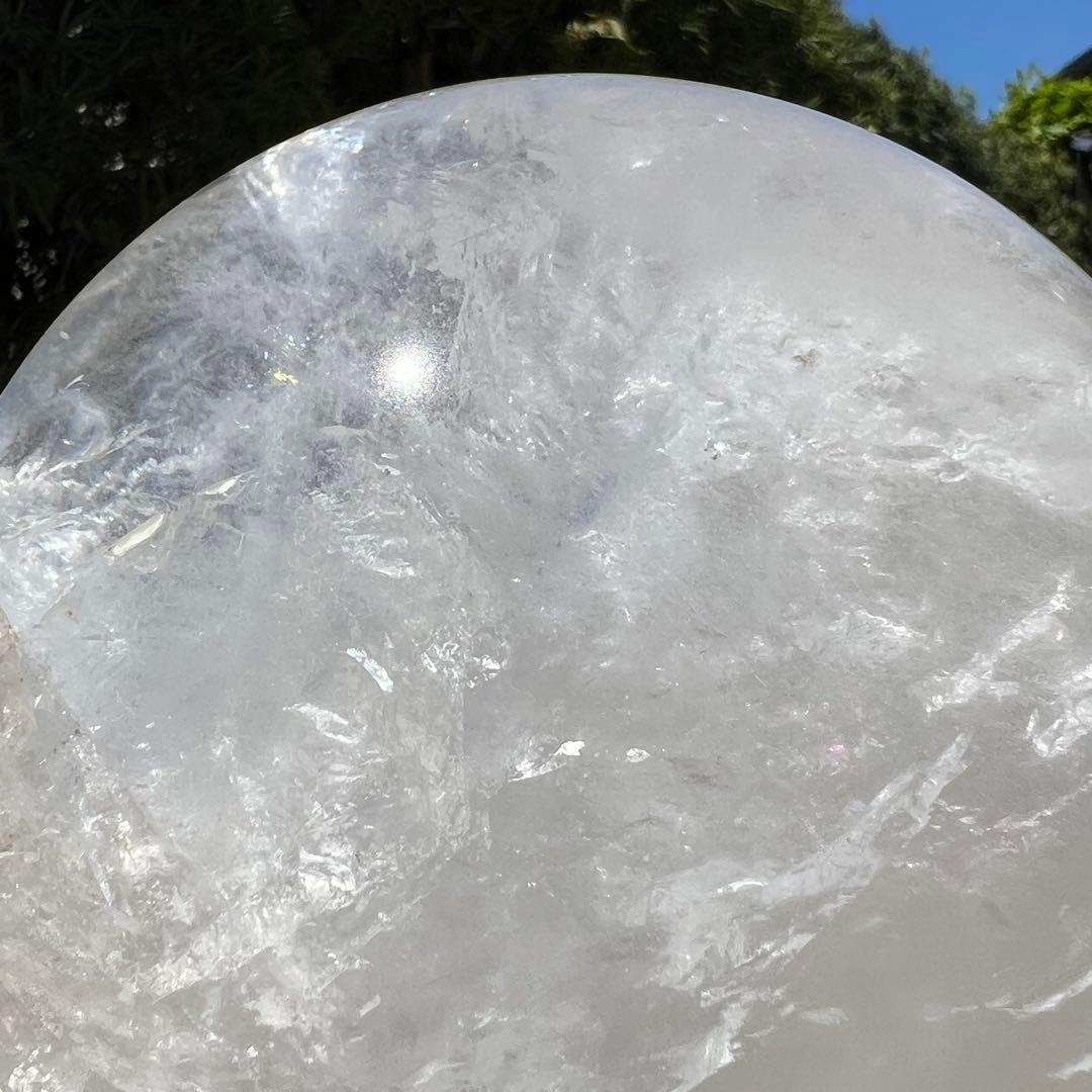 ✳️存在際立つ美麗超大玉‼️✨レインボー ヒマラヤ水晶 丸玉 天然石 原石 置物