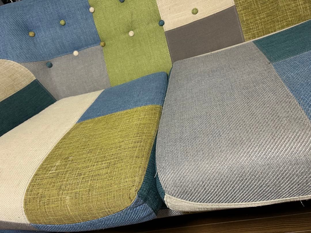 パッチワークデザインソファ